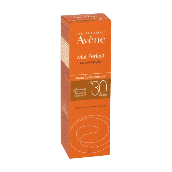 Proteção solar – Pele sensível  Mat Perfect Aqua Fluido Com Cor FPS 30 - Imagem 2